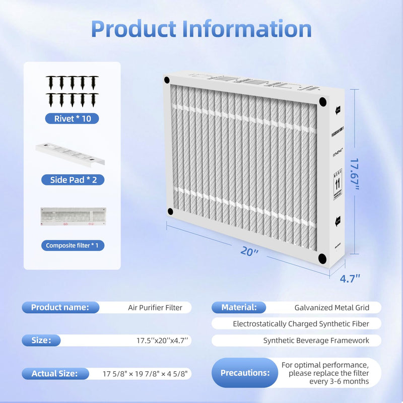 FLRQB5AH23M13 MERV 13 Air Filter Compatible with Trane FLRQB5AH23M13/FLRQB5AH23M11,AH Dedicated 22.7"x20.7"x4.70" For QuikBox Media Filter Foldable (1PACK) 1PACK