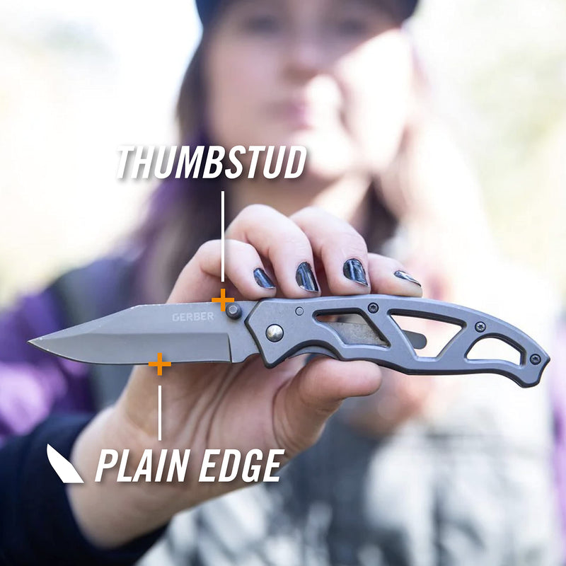 Gerber Gear Paraframe I EDC Folding Pocket Knife with Clip, 3" Fine Edge with Safety Frame Lock, Stainless Steel 3" Paraframe I (Fine Edge - Stainless Steel)