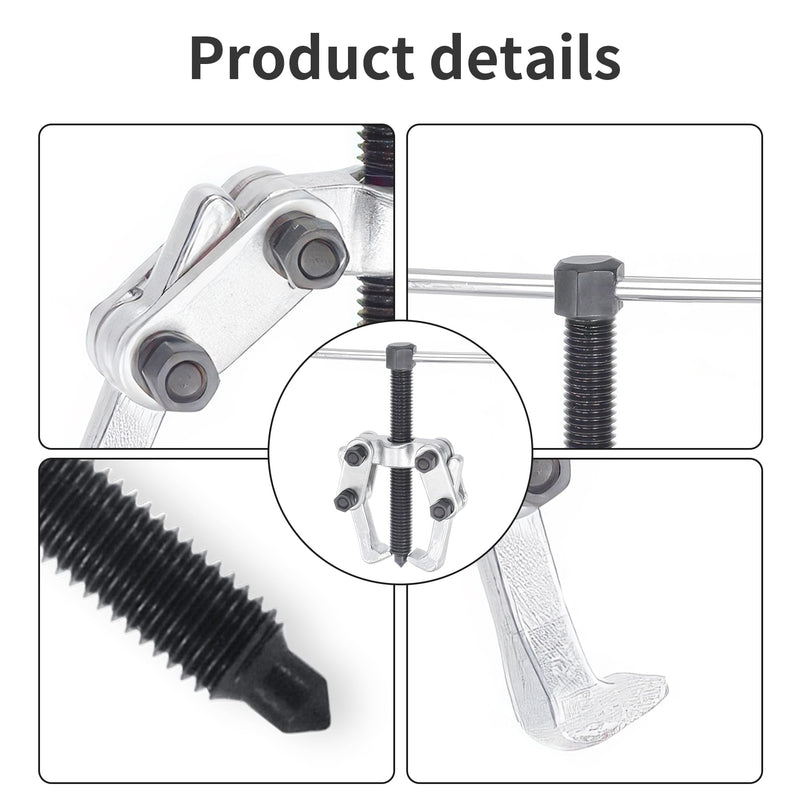 2 Jaw 2.25in/60mm Universal Bearing Gear Pullers Heavy Duty Extractor Tool,High Carbon Steel Puller,Adjuestable Removal Kit Type for Bearings/Flywheels/Pulleys Remove Mini 2Jaw 0.4-2.25 In