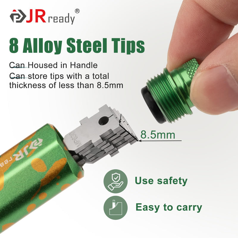 JRready ST5355 Terminal Removal Tool Kit - Universal Vehicle Wire Harness Depinning Tool Pin Removal Tool, for Tyco JPT MCP MCON MQS, Sumitomo, Delphi, Molex Pin Extractor, with 16Pcs Replacement Tips 16 IN 1 KIT