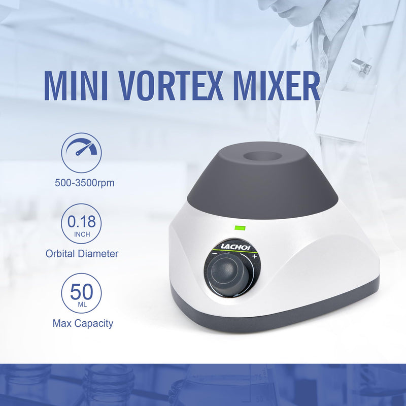 MINI Vortex Mixer 500-3500RPM Vortex Nail Polish Shaker Paint Mixer | Adjustable Speed Touch Function Max.50ML 4.5mm Orbital Diameter for Nail Polish Inks Eyelash Adhesives Acylic Paint Test Tube