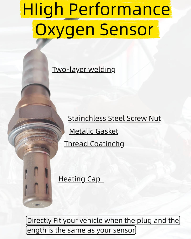 Oxygen O2 Sensor Upstream Downstream for Chry 300, for Dodge Challenger Charger Dakota Durango Grand Caravan Journey Neon Nitro, for Jeep Commander Grand Cherokee Wrangler JK 234-4587 56028994AA 2PCS 2
