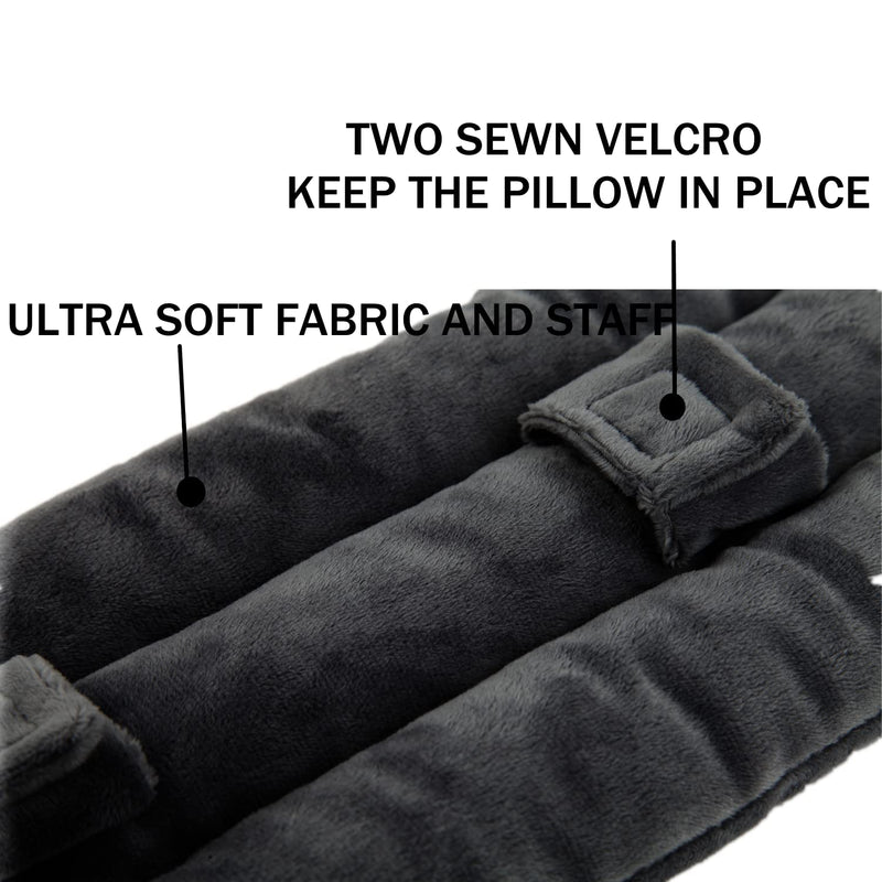 Seat Belt Pillow for Mastectomy Post-Surgery, Heart Surgery Recovery Support Cushion for Chest Chemo Port Pacemaker Bypass Hysterectomy Recovery Pillow (Black) Black