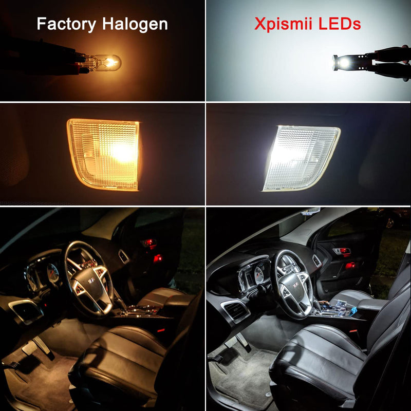 12 Piece 6000K White Interior LED Light Kit Package Replacement for Chevy Chevrolet Silverado/GMC Sierra 1999 2000 2001 2002 2003 2004 2005 2006, with Placement Diagram and Install Tool