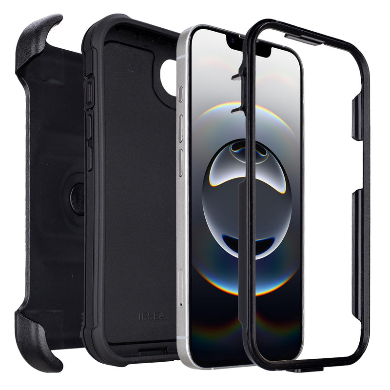 for Defender Phone Case iPhone 17e Case Belt Clip Holster Kickstand Black | for iPhone 17 e Case Heavy Duty iPhone17e Phone Case Rugged Dustproof Port Sturdy Protective Cover for Phone Case 17e Black