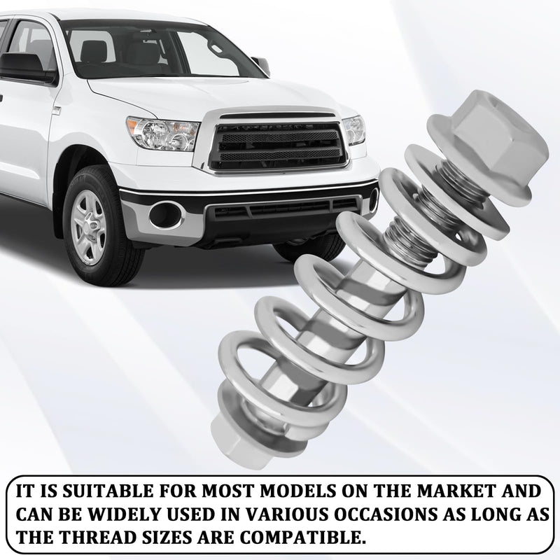 2PCS M10x1.25 Exhaust Manifold Bolts, Exhaust Flange Bolts, Muffler Repair Kit with Springs, for Automotive Exhaust Manifold Gasket Reduce Vibration Car Accessories Universal for Most Cars 2PCS