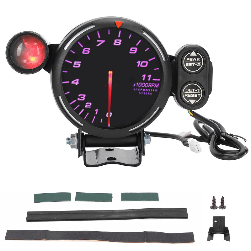 RPM Tacho Gauge,3.15in 80mm Car Tachometer RPM Gauge Meter 7 Color Highly Sensitive Automobile Instrument