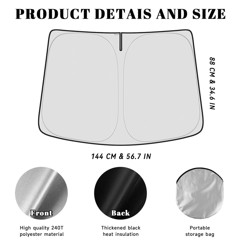 Car Windshield Sun Shade for Honda 2006-2011 Civic Accessories (OEM Design) Reflective Foldable Heat Insulation Sunshade for Ultimate Protection