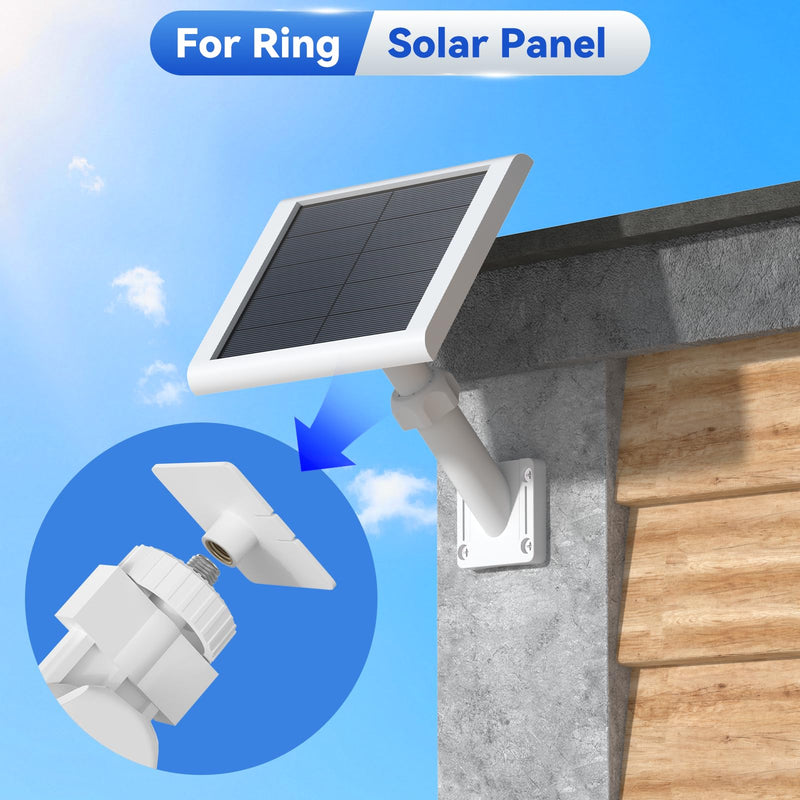 Universal Solar Panel Wall Mount Bracket for Ring,Blink,Eufy,Arlo and Wyze Solar Panel,Extendable Mounting Arm & Multi-Angle Adjustment,Fit Most Security Camera Solar Panel,Weatherproof Outdoor