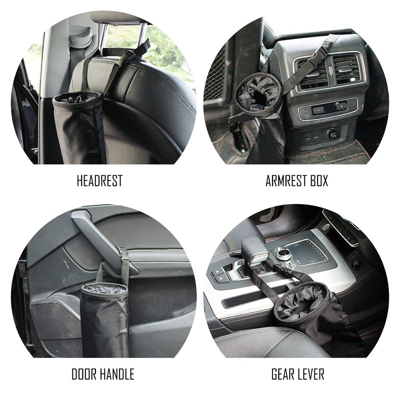 UTSAUTO 2 Pack Washable Eco-Friendly Seat Back Hanging Car Trash Bag for Travelling, Outdoor
