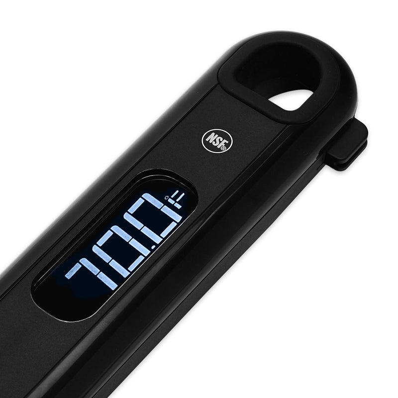 CDN DTF572 ProAccurate® Digital Thermometer - Folding Thermocouple Thermometer - Backlit Easy to Read Display - Stainless Steel Thin Tip Probe, Black Black - Standard Size