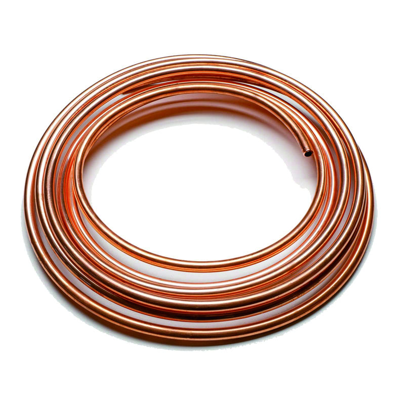 MuHize 3/16 Inch Brake Line Tubing - Upgraded 25Ft Copper-Coated Steel Brake Line Kit for Car Truck Trailer RV, Hydraulic Braking System Corrosion Resistant 3/16 Gold Tube w/ no Fittings