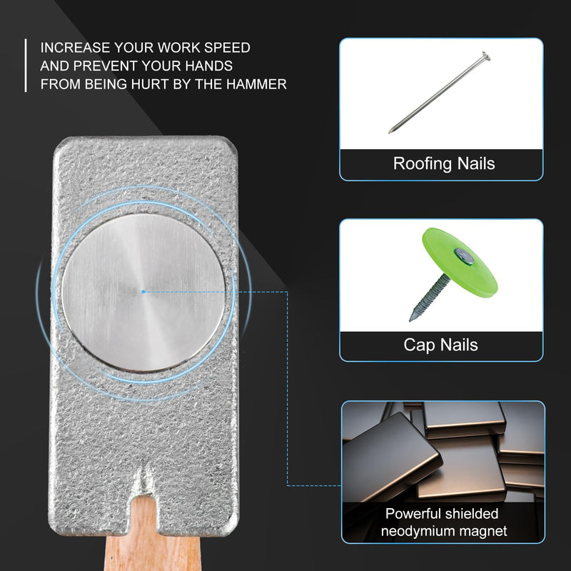Magnetic Roofing Hammer, Magnetic Roofing Hatchet Designed to Improve Efficiency, Roofing Axe with Solid Wood Handle, A Roofing Tools That Can Be Used to Quickly Nail Roofing Nails And Felt Caps