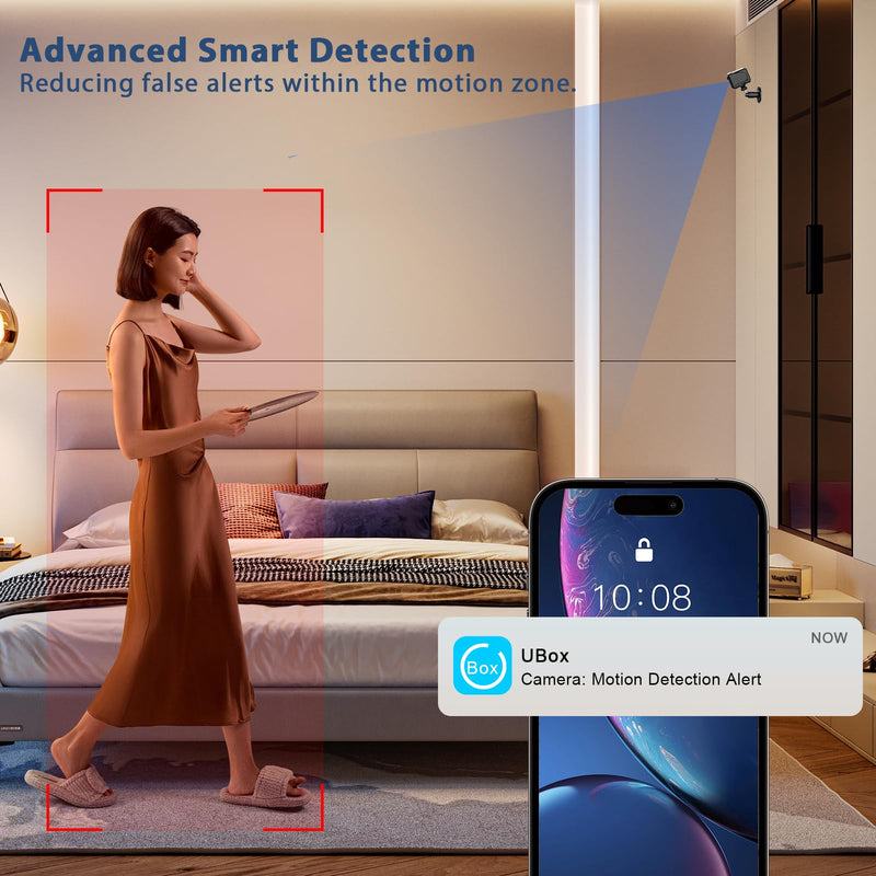 Cellular Security Camera Wireless, No WiFi Security Camera Indoor, 4G LTE Home/Office Cam with Auto Night Vision, Built-in SIM Card, 2K Live Video, 20 Day Standby Battery, PIR Motion Detection Single Lens-4G LTE