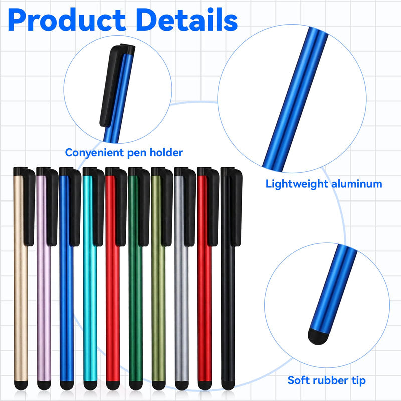150 Pcs Stylus Pens for Touch Screens Universal Capacitive Stylus | Digital Pen Compatible with Touch Screens Capacitive Stylusr Compatible with All Universal Touchs Screen Devices, 10 Colors