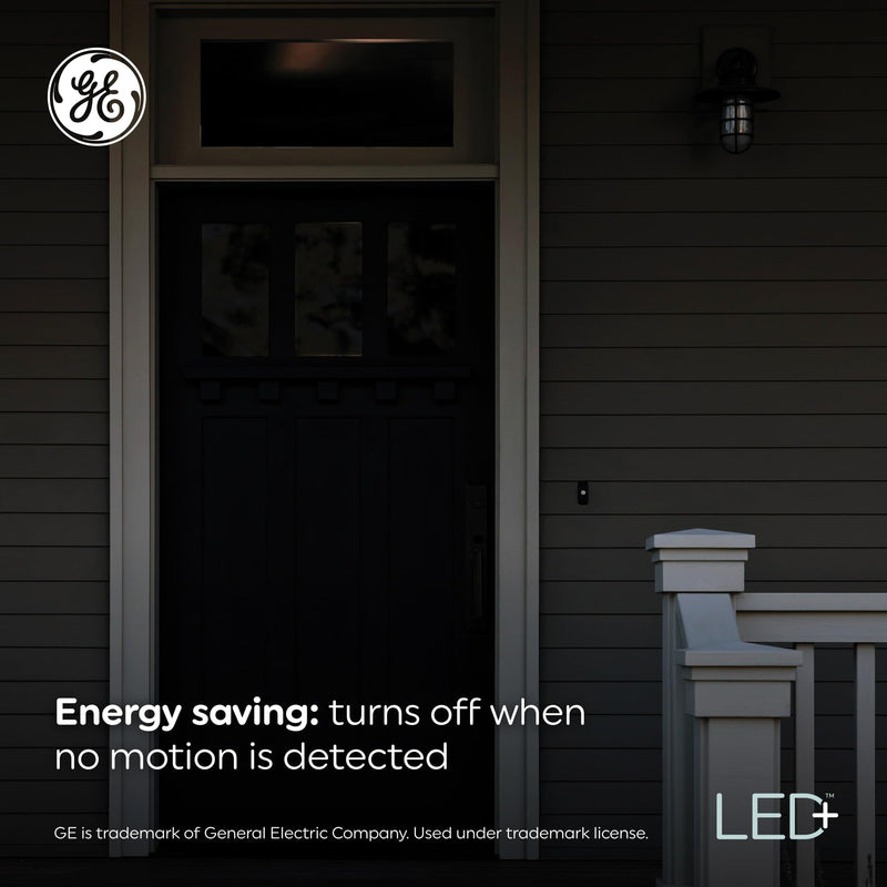 GE LED+ Motion Sensor LED Light Bulbs, 15W, PAR38 Outdoor Security Floodlight, Warm White (2 Pack) Pack of 2 (15W)