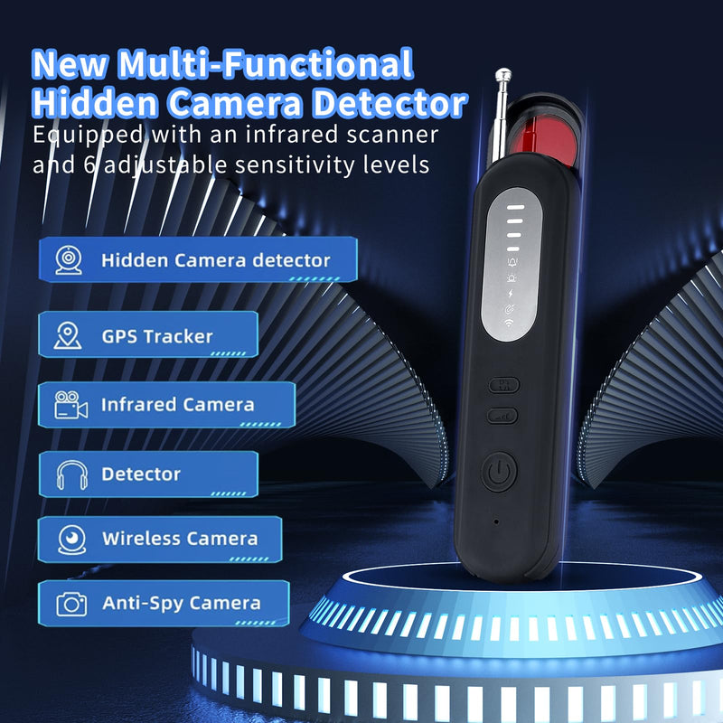 2025 New Multi-Function Hidden Camera Detectors and Bug Detector,GPS Hidden Camera Detector, Rf Wireless Signal Scanner, Camera Detector for Hotels, Home, Office etc.