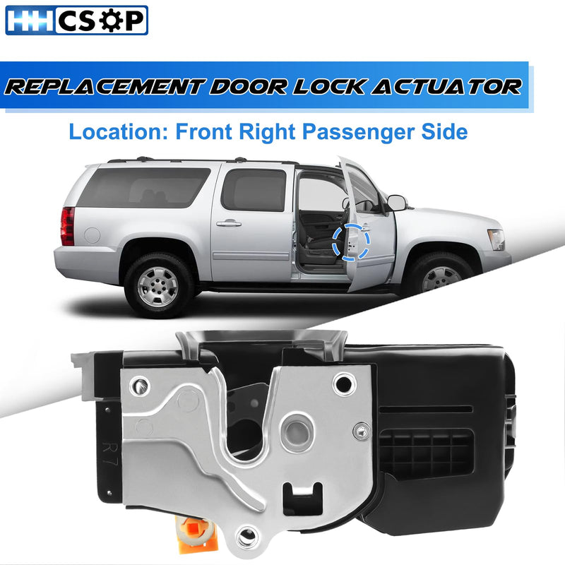 Front Right Passenger Side Door Lock Latch Actuator for 2007 2008 2009 2010 2011 2012 2013 2014 Chevy Silverado Suburban Tahoe Impala Cadillac Escalade ESV EXT GMC Sierra 1500 2500 3500 HD Yukon XL