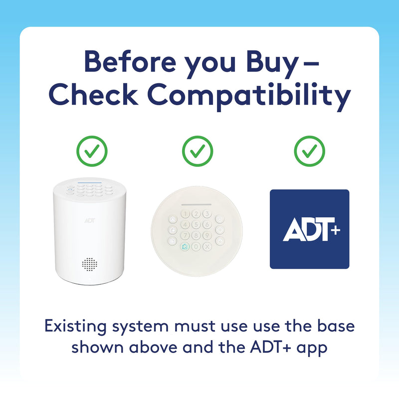ADT Blu Keychain Remote, Home Security System Key Fob with Panic Button, One-Touch Arm and Disarm, ADT Base Compatible, ADT+ App Integration