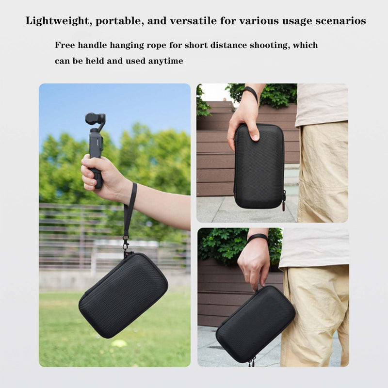 Carrying Case for DJI Osmo Pocket 4, Compact Travel Bag with Wrist Strap & Carabiner, Portable Storage & Protection Pouch for Pocket 4 Camera Accessories – Black