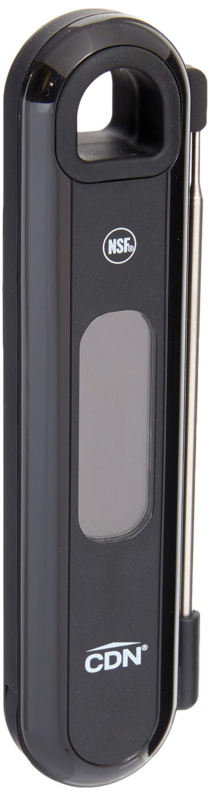 CDN DTF572 ProAccurate® Digital Thermometer - Folding Thermocouple Thermometer - Backlit Easy to Read Display - Stainless Steel Thin Tip Probe, Black Black - Standard Size