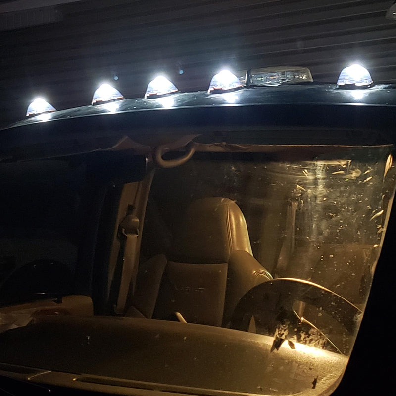 LED Roof Cab Marker Lights Bulbs for Ford 1999-up F150, 2000-up F250 F350 F450 F550 Super Duty White LED Front Up Top Clearance Marker Lamps Bulbs