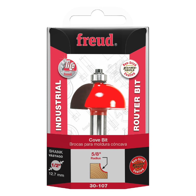 Freud 30-107: 5/8" Radius Cove Bit with 1/2" Shank
