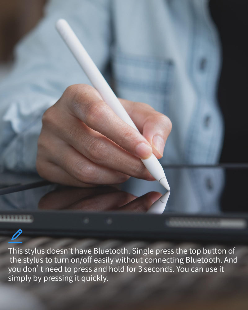 Stylus Pen for iPad 10th&9th Generation, Fast Charging Apple iPad Pencil with Palm Rejection, Tilt Sensitivity, Work for iPad Air 3/4/5, iPad Mini 5/6, iPad 6/7/8/9/10, iPad Pro 11", iPad Pro 12.9" White