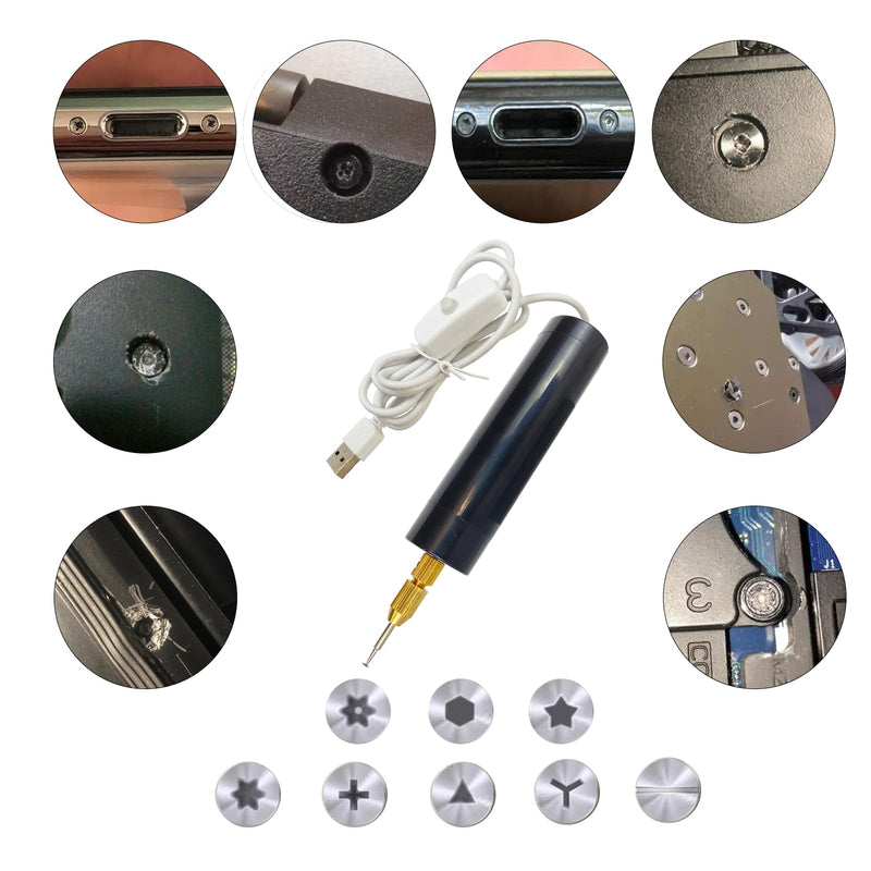 Damaged Screw Removal for iPhone, iPhone Repair Tool, Broken Screw Extractor Kit for Cell Phone,Targetting Small Screw Damaged can not Screw Out by Screwdriver, USB 5V2A Adapter Required