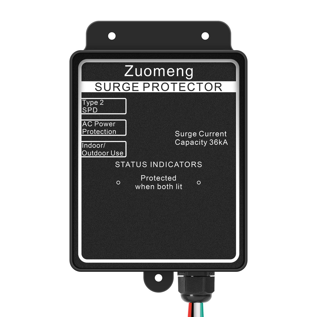 15A Whole House Surge Protector Rated for 36,000 Amps, IP66 Waterproof for Indoor/Outdoor Use, 120V/240V, Protects Your AC Power Supplies, Phones, Cables and More 15A