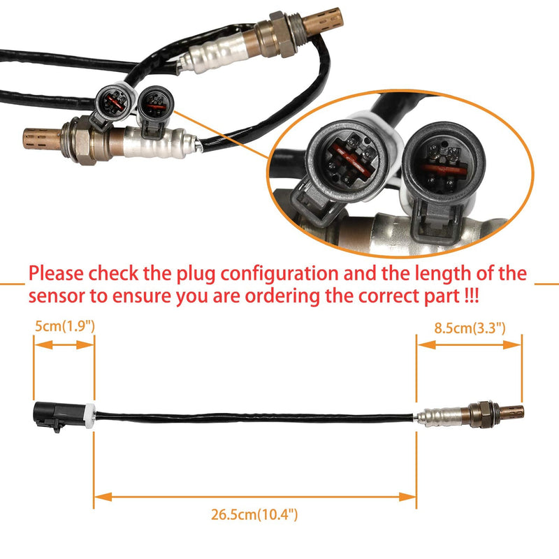  [AUSTRALIA] - Oxygen Sensor Upstream Downstream O2 2Pcs | Compatible with Ford F150 F250 Ranger Expedition Explorer Escape, Mazda Tribute, Lincoln & More Replace# 15717, 15716, 15664, ZZC318861