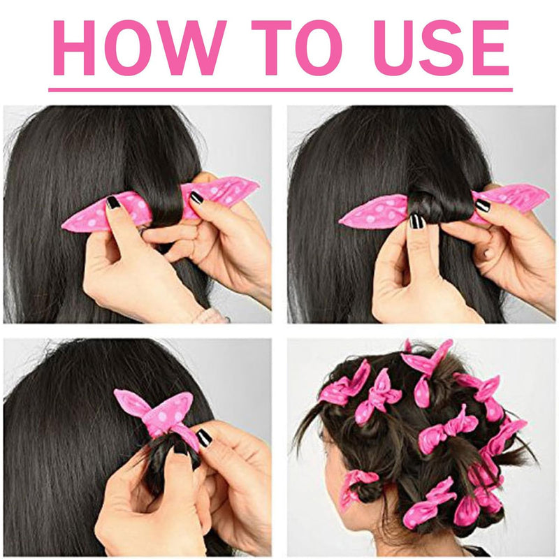 15 Pcs Heatless Curlers, Long Hair and Medium Hair Foam Rollers hair, Strength and Toughness Foam hair Rollers, Soft Pillow rollers, for Women, Curly, Hairdressing (5 Colors)