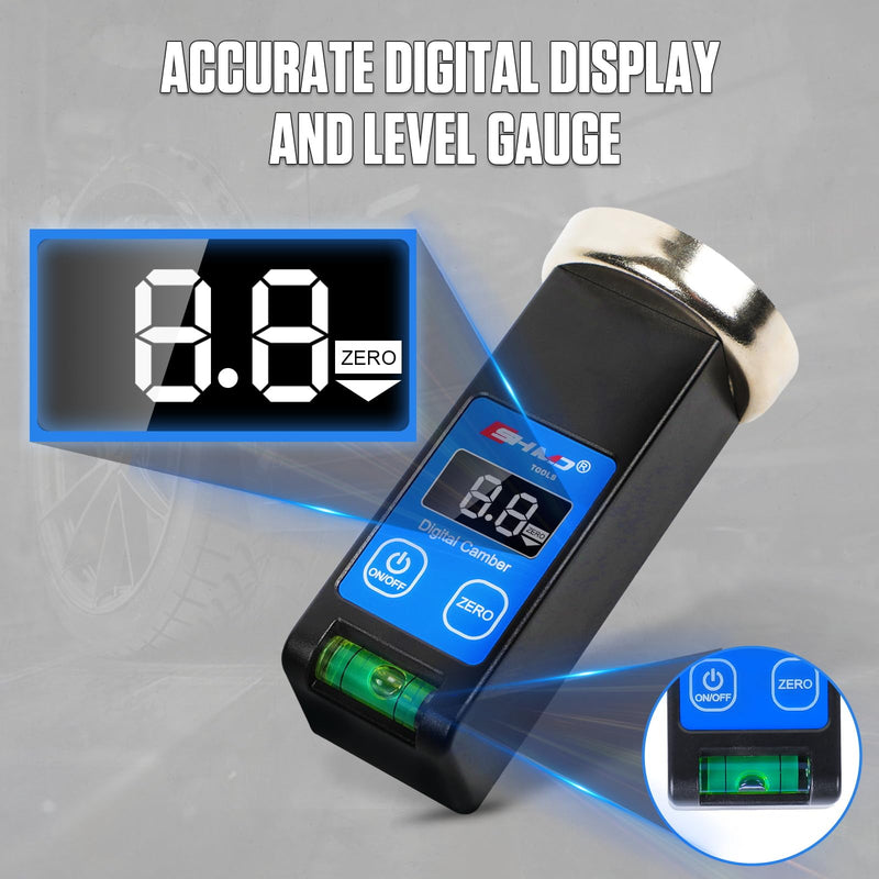 Universal Digital Caster Camber Gauge - BELEY Magnetic LCD Camber Wheel Alignment Tool Kit for Car Truck RV SUV Wheel Alignmen