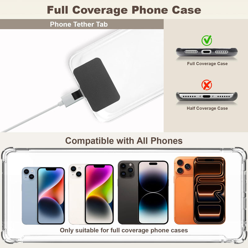 Clip and Go Strap for Phone with Wallet Crossbody, Adjustable & Detachable Phone Lanyard with RFID Wristlet Wallet, ID Window, Zipper, Universal Phone Strap for All Phones, Black (M) Medium