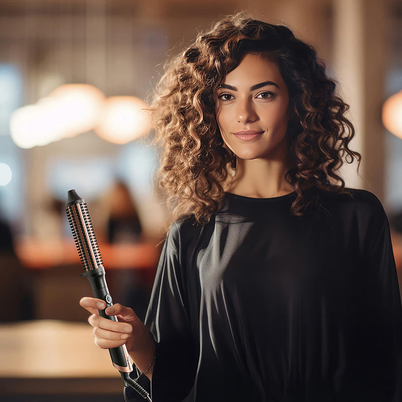Paul Anthony 'StylePro' 30mm Ceramic Hot Brush Styler with Keratin, 5X temperatures, Quick Heat up, 60 Minutes Safety Cut Out - H2120 30mm Hot Brush