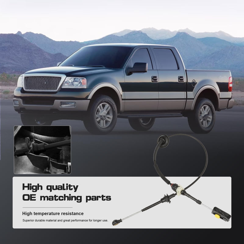 Automatic Transmission Shift Cable Compatible with F-150 F150 2005-2008 4.6L 5.4L V8 Replacement for 5L3Z7E395BA 5L3Z-7E395-BA Console Gear Shifter Control