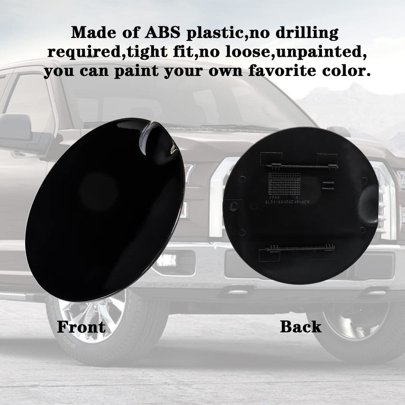 Fuel Door Cover 9L3Z-99405A26-AA for 2009-2015 Ford F-150 Gas Tank Door Replacement, 2010-2014 Lincoln Mark LT Style side Fuel Tank Door Fender Bed-Fuel Lid Door Gas Cap Hatch Black