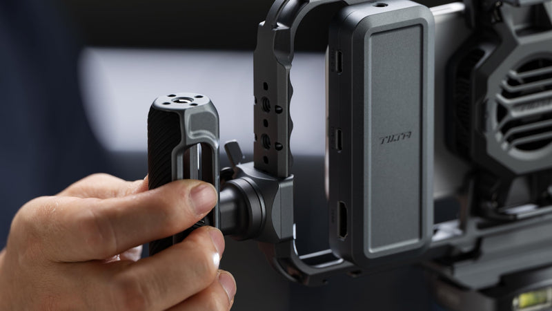 Tilta Universal Khronos Smartphone Case Adjustable NATO Handle | 360 Degree Rotation | Quick Release NATO Rail Mount | 1/4"-20 Accessory Threads | Mobile Filmmaking Rig - Space Gray