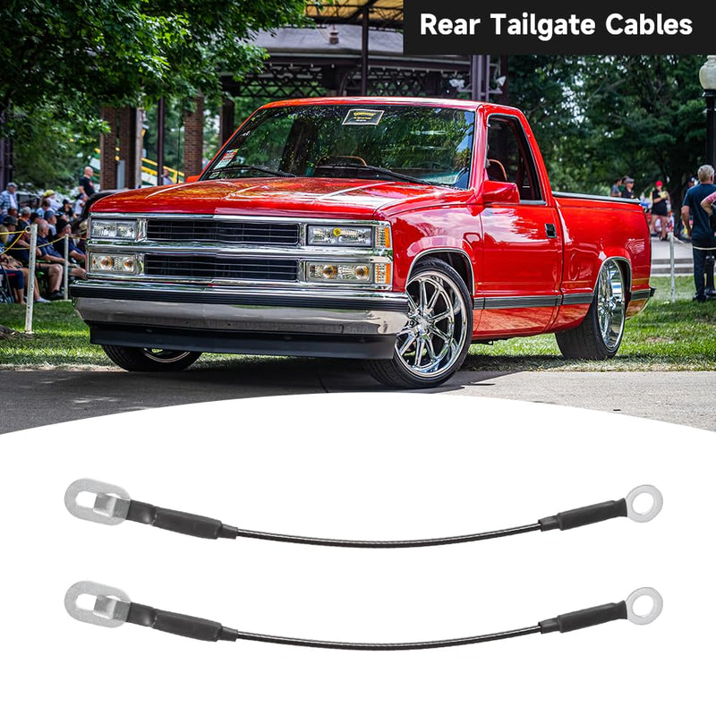 Rear Tailgate Lift Support Cables Tailgate Lift Support Straps - Compatible for Chevrolet C1500/K1500 1988-1999 for Chevrolet C2500/C3500/K2500/K3500 1988-2000