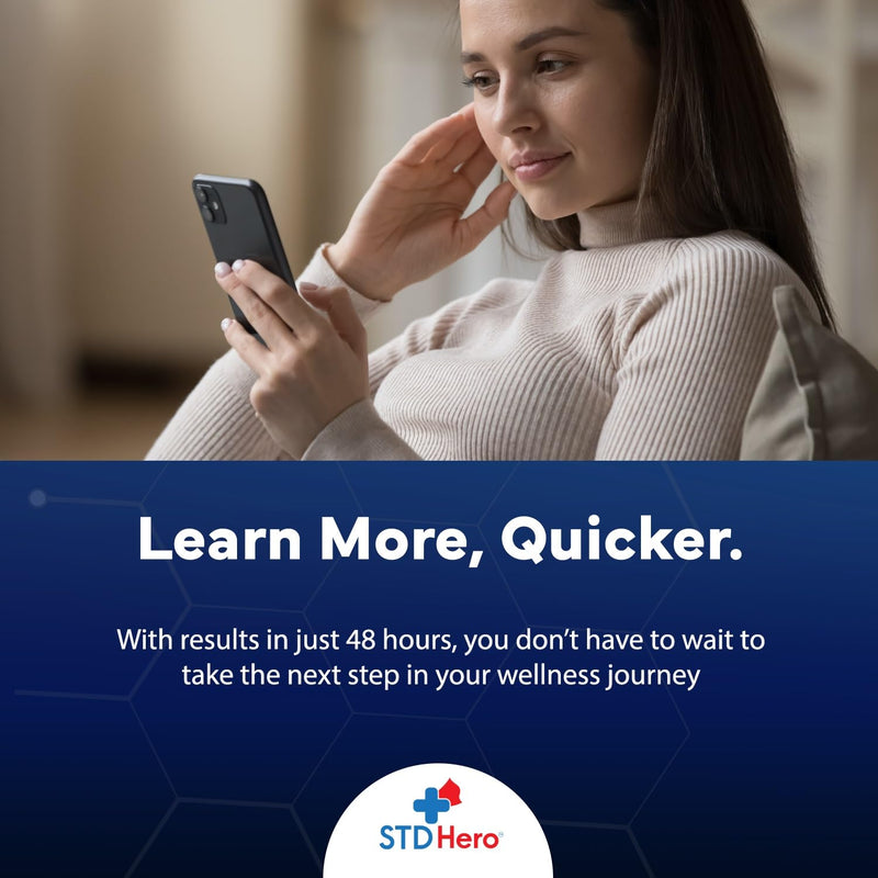 STD Hero At-Home Common STD Test Kit for Women and Men - Test for the Top Four STD's - Includes MGen - Private At-Home Collection - Simple, Discreet, Easy-to-Use with Fast Online Results