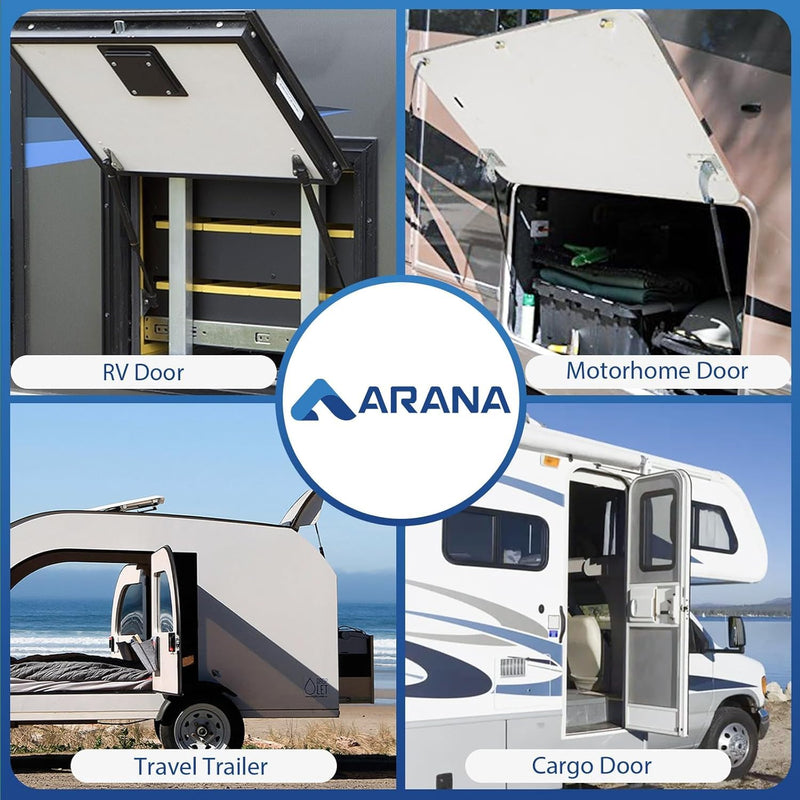 ARANA Gas Struts 20 inch 15 Lbs, SX200P1-11-DC Gas Spring, 125719 Gas Shocks Lift Support for RV Door Cabinet Camper Trailer Tool Box Lid, 2 Pcs 20"15 LB Carbon Steel