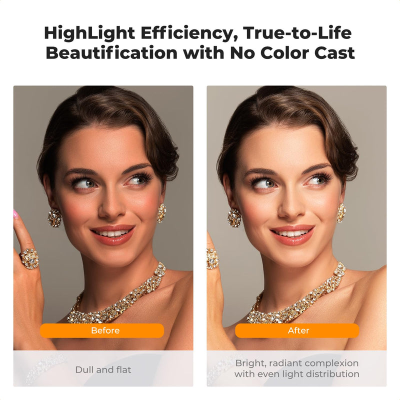 K&F CONCEPT LEDs Selfie Light, 3 Interface Modes, Rechargeable Phone Light | Ra95 CRI, 3-in-1 Mounts, 9 Light Modes, 600mAh Battery, 33g Pocket Size, Black, C7