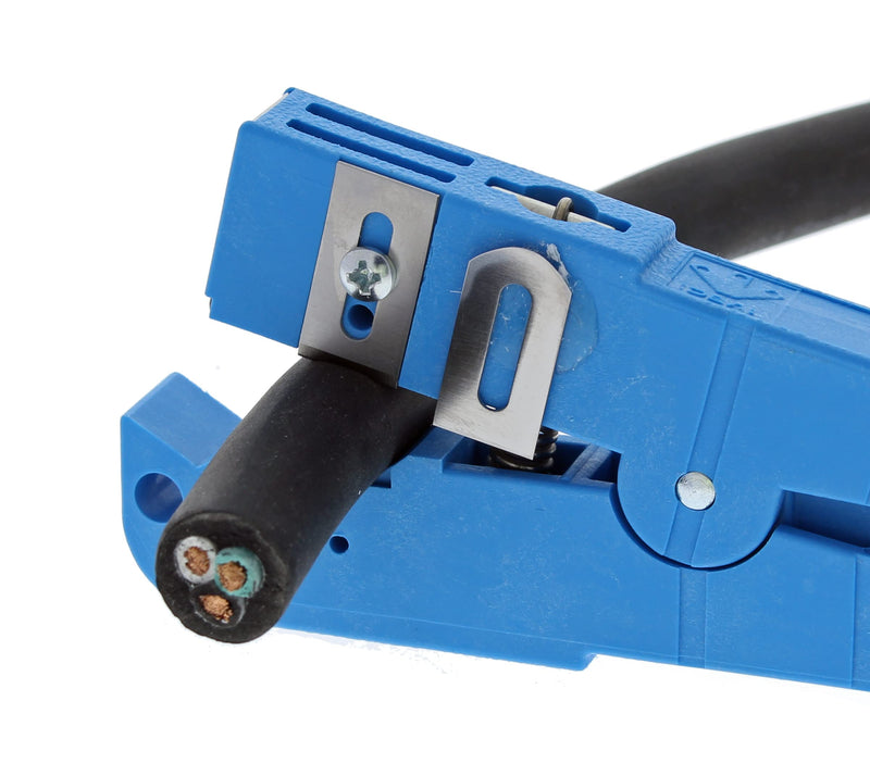 IDEAL Industries, Inc. 45-164 Ringer Adjustable Blade Cable Stripper, Cable Stripping Tool for 1/4 in. - 9/16 in. O.D. Cable, Blue, 1 Stripper 1/4" - 9/16" Cables