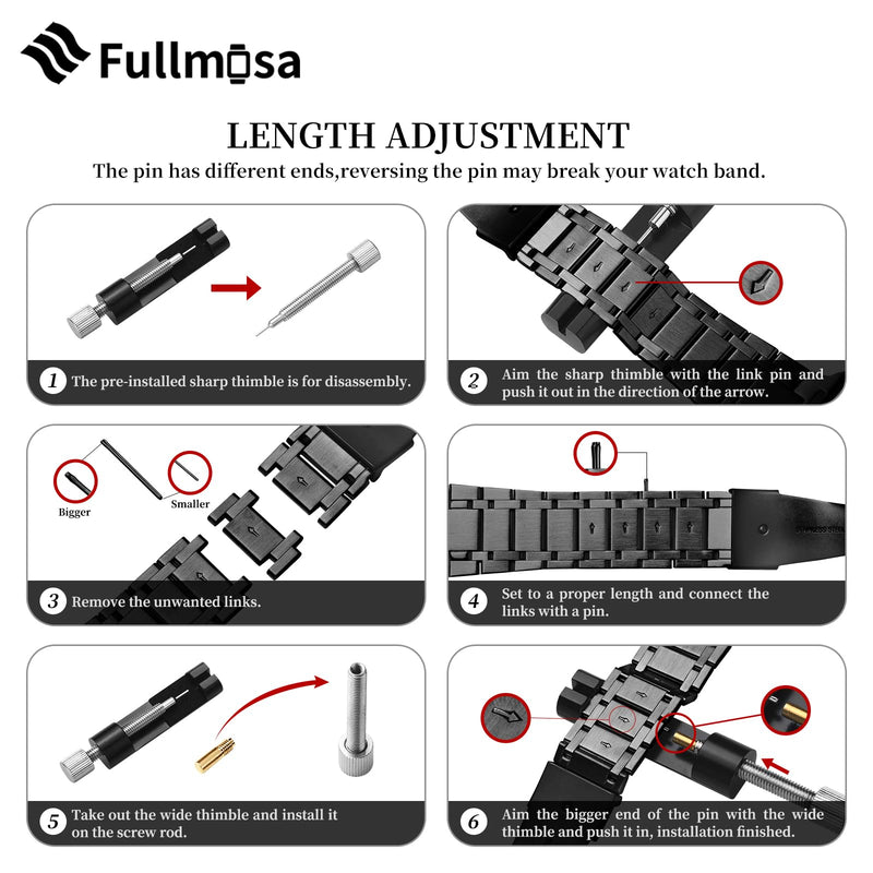 Fullmosa Compatible Metal Apple Watch Bands 41mm 40mm 38mm 49mm 45mm 44mm 42mm, Stainless Steel iWatch Band with Case for Apple Watch Series Ultra 9 8 7 6 5 4 3 2 1 SE,38mm 40mm 41mm Black and Gold 38mm/40mm/41mm