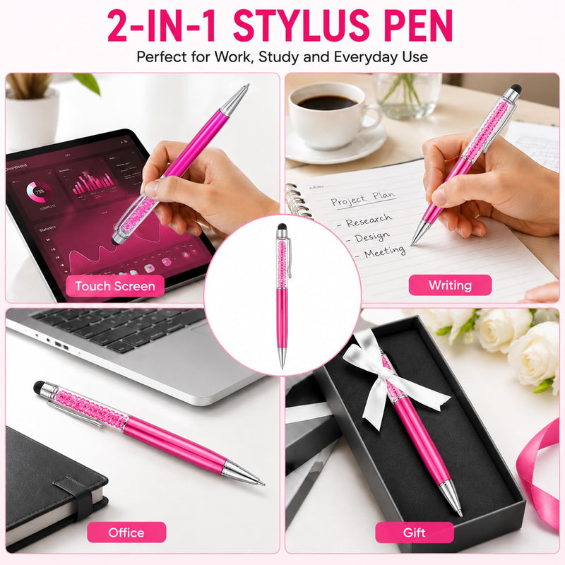Stylus Pens for Touch Screens, High Precision Capacitive Universal Stylus | Compatible with Tablets Smartphones iPad iPhone Hot Pink