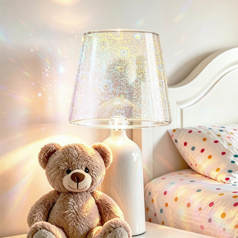 Fireworks Pattern Holographic Sticker Paper Self Adhesive Holographic Window Film Iridescent Clear Contact Paper Transparent Glitter Laminate Sheets Vinyl Film for Book Card DIY Pictures