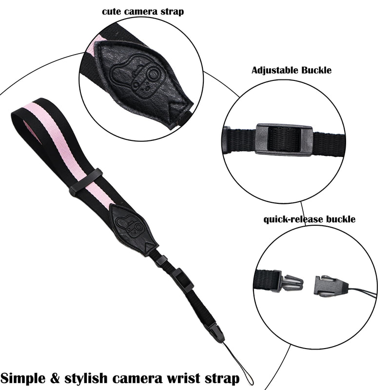 Camera Wrist Strap - Quick Release Camera Hand Strap for Photographers, Adjustable Wrist Straps for Canon,Nikon, DSLR Black Camera Wrist Strap
