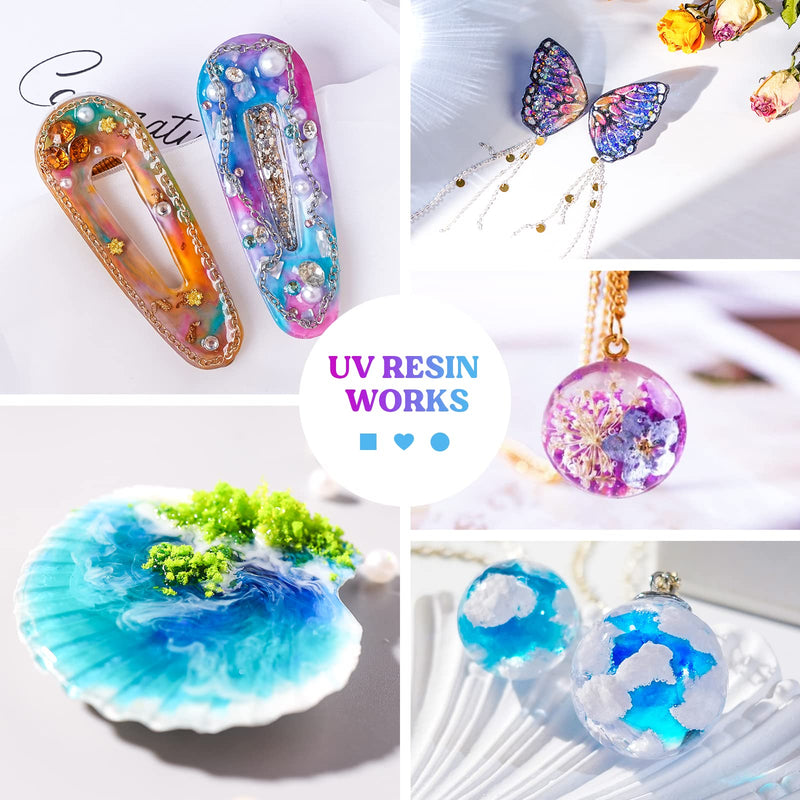 Bundle Set of UV Resin Kit with UV Flashlight and Upgraded 500g Crystal Clear UV Resin