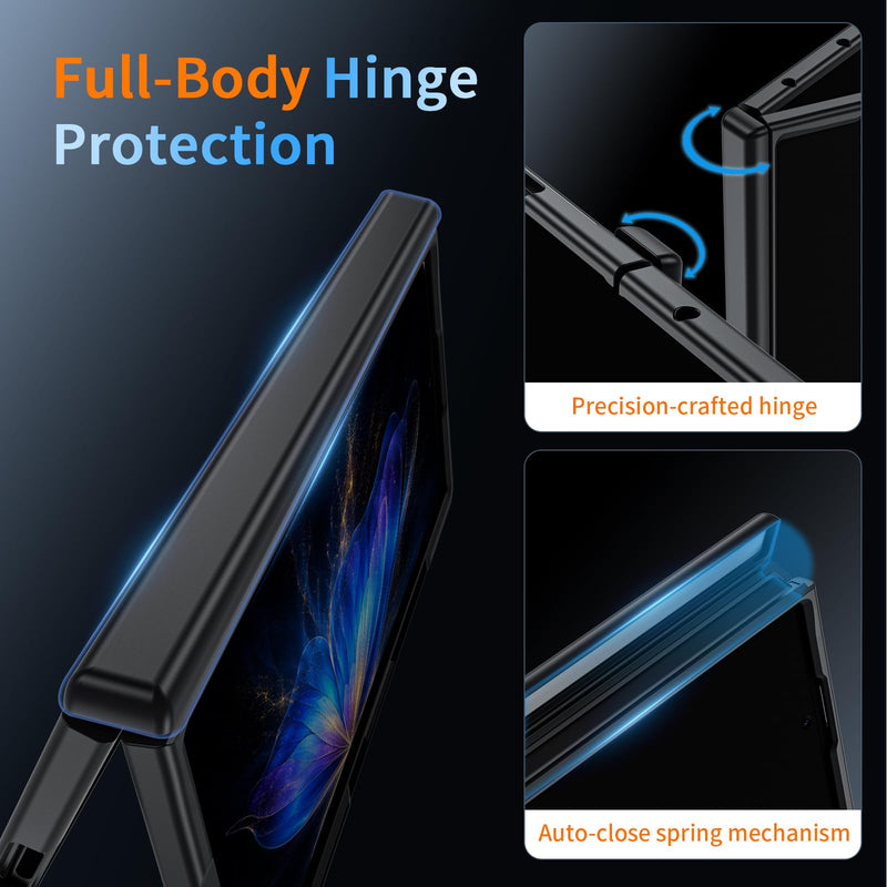 OWKEY for Samsung Galaxy Z Fold 8 Ultra|Fold 7 Case Compatible with MagSafe,[Full Hinge Protection] Magnetic Shockproof Military Translucent Matte Bumper Cover Phone Case for Z Fold 8 Ultra|7 5G,Black Galaxy Z Fold 8 Ultra/Fold 7