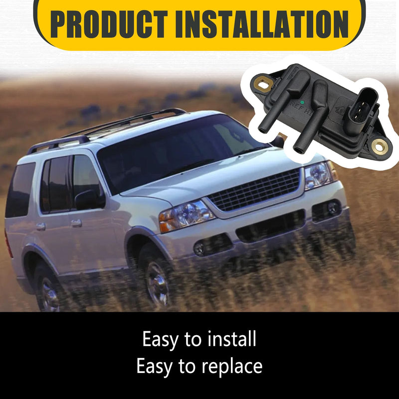 EGR Valve Pressure Sensor DPFE15, F77Z9J460AB, VP8T - Compatible with F0rd F-150 F-250 F-350 Ranger, Lincoln Town Car, Mercury, Mazda B2500 B3000 - Replaces 1L3Z9J460AA